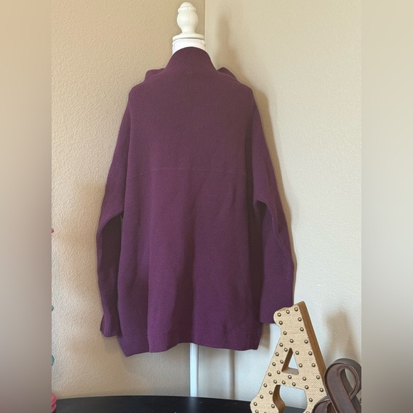 Free People Plum Ottoman Tunic Oversized Slouchy Cowl Neck Sweater – Size M - Picture 2 of 5